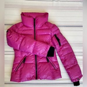 SAM. Pink Goose Down Full Zip Puffer Coat Size Small.  Amazing condition